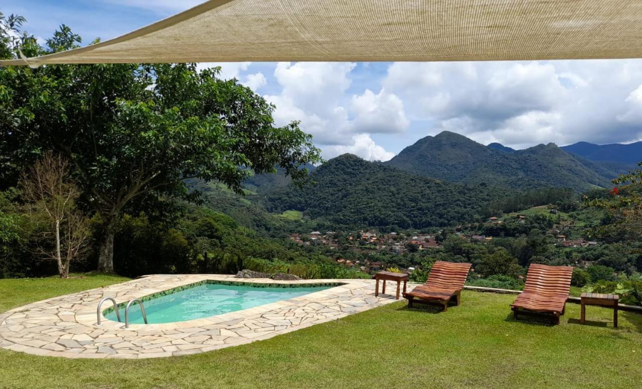 Casa Alpina com vista panoramica de Lumiar Nova Friburgo Exterior foto